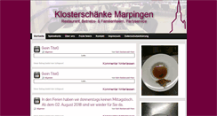 Desktop Screenshot of klosterschaenke-marpingen.de