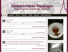 Tablet Screenshot of klosterschaenke-marpingen.de